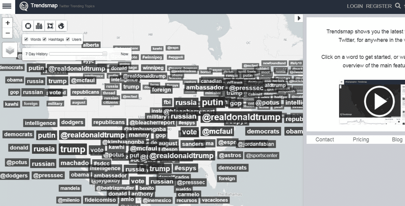 trendsmap trending tweets example