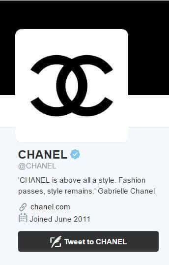 Chanel twitter