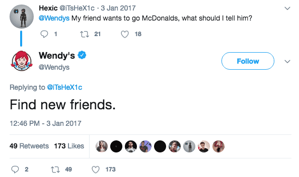 funniest brands on twitter wendy's