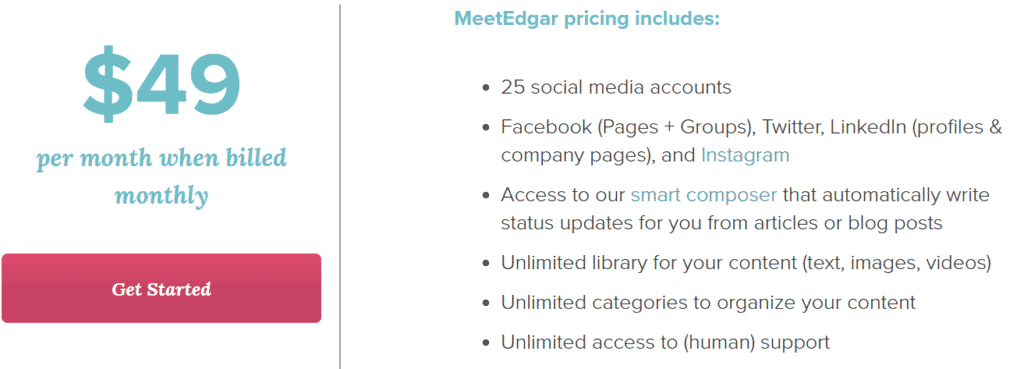 MeetEdgar Subscription Plan