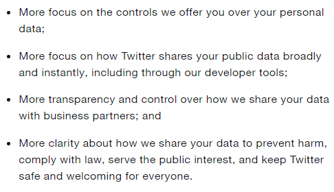 TweetDeck privacy policy