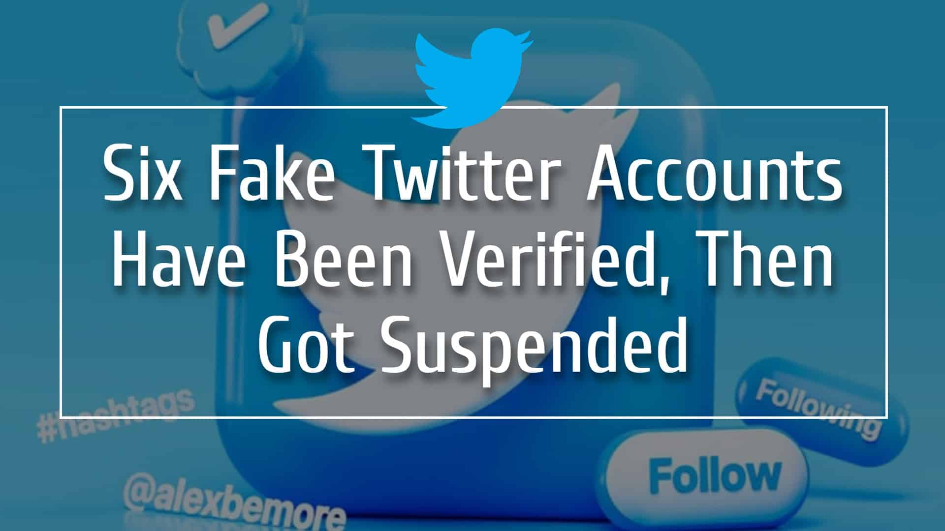 Six Fake Twitter Accounts Have Been Verified, Then Got Suspended